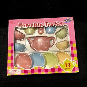 NWOT Lollipop Porcelain Childs Tea Set 13 Pieces
